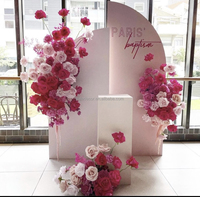 Panneau arqué en PVC JINDA personnalisé avec texte, grand tableau de placement de mariage, panneau arqué avec chevalet, panneau d'entrée