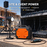 Générateur silencieux à onduleur 3,0 kW pour chantier et événements, 230 V, onde sinusoïdale pure, protection contre les surcharges et la faible pression d'huile, sortie 12 V CC