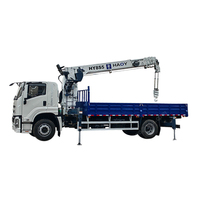 Grue de camion plateforme HAOY 8 tonnes avec télécommande radio et flèche télescopique