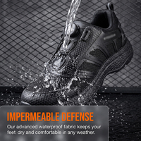 Chaussures de travail imperméables légères et protectrices avec logo personnalisé en gros, résistantes aux perforations, chaussures de sécurité pour hommes pour l'extérieur