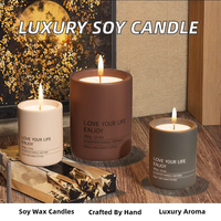 Pot en béton personnalisé cire de soja grandes bougies parfumées de luxe pour la décoration intérieure