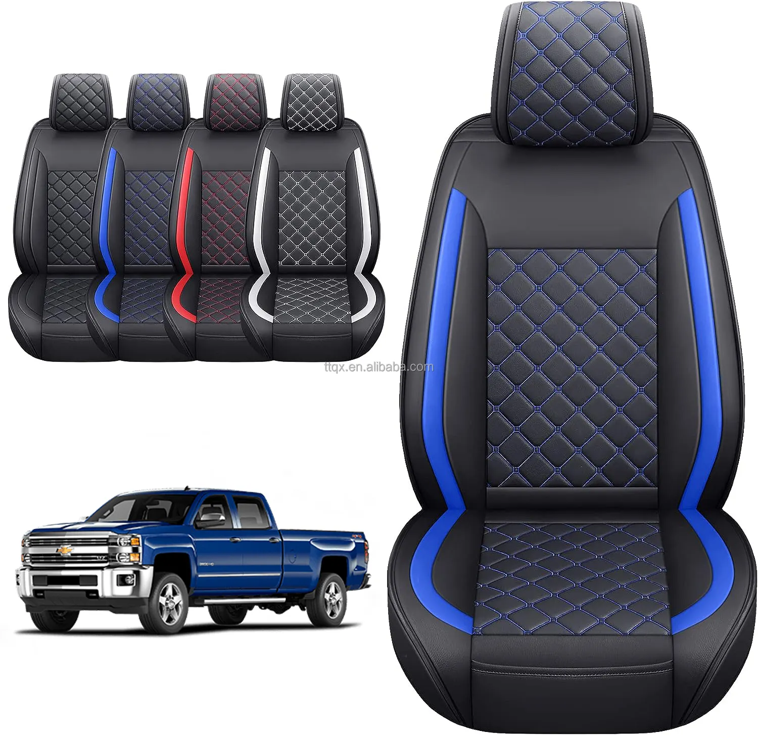 Bán Hot Car Seat bao gồm nội thất phụ kiện gốc chất lượng cao da cho Chevy Silverado và GMC Sierra 07-24 bìa 1 Bộ