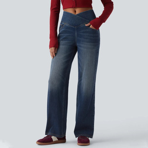 Jean taille haute colombien pour femme, effet push-up, contrôle du ventre, en denim - Product Image 6