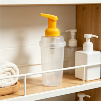 Bouteille en plastique transparente de 500 ml avec pompe à mousse pour savon pour les mains, gel douche et emballage de nettoyant liquide