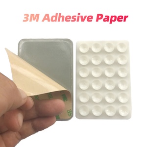 Support adhésif pour téléphone en silicone à ventouse compatible avec les étuis de téléphone iPhone et Android, étui de téléphone antidérapant à ventouse - Product Image 6