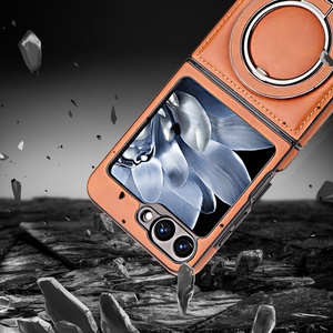 <span class=keywords><strong>Coque</strong></span> de téléphone magnétique en cuir PU pour <span class=keywords><strong>Samsung</strong></span> <span class=keywords><strong>Z</strong></span> <span class=keywords><strong>Flip</strong></span> 6 5 <span class=keywords><strong>4</strong></span> 3 Fold 6 avec support d'anneau en métal Couverture arrière de <span class=keywords><strong>protection</strong></span> antichoc - Product Image 5