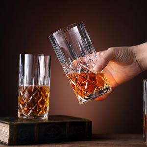 Vaso de <span class=keywords><strong>Whisky</strong></span> de 11 oz con Diseños Grabados, Vaso Highball Transparente de Alta <span class=keywords><strong>Calidad</strong></span> de 11 oz para Jugo y Agua - Product Image 1