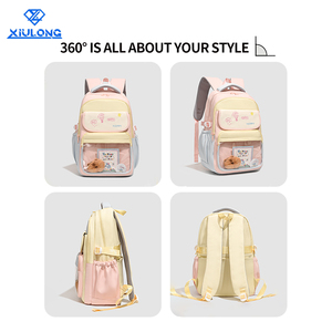 Mochila Escolar Impermeable Kawaii para Estudiantes, Gran Capacidad, Múltiples Bolsillos, con Pin Decorativo, para Adolescentes - Product Image 3