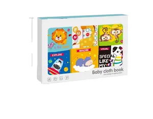 Brinquedos educativos para bebês, venda quente, bebê, crianças, aprendizagem, desenhos animados, 6 pacotes, livro de pano