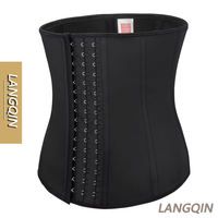 LANGQIN Guangdong Shapewear Corset en latex à 9 baleines en acier, gaine amincissante pour la taille à maintien moyen, avec trous, écologique, vente en gros