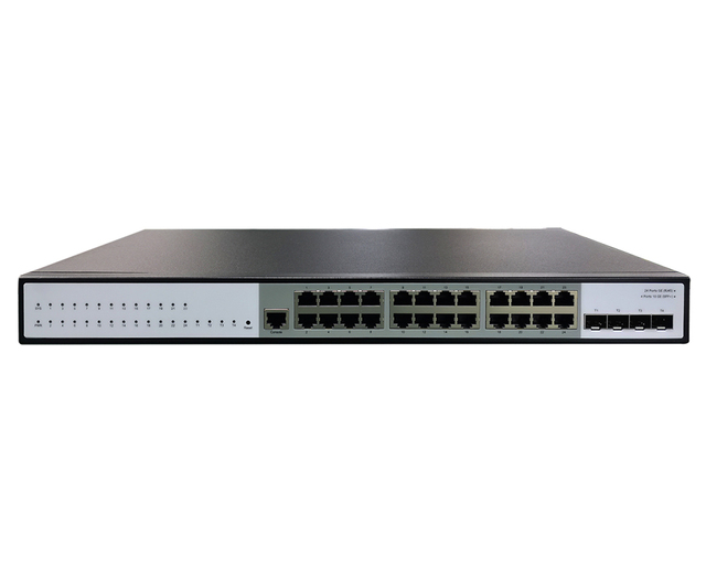 Enterprise L3 Managed Switch 24-Port & 10G Uplinks with QoS OSPF/RIP for Smart Campus and City Network