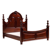 Tomson Shanghai Hochwertige Villa Massivholz Eiche Amerikanischer Stil Hauptschlafzimmer Vintage Prinzessinnen-Hochzeitsbett 2x2,2m 1,8m