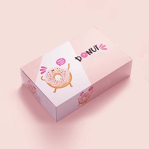 Venta al por mayor personalizado impreso donut caja de embalaje de alimentos donut caja - Product Image 3