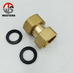 Conexión Roscada de Latón para Tubería MS Blank CW617N, Hembra, 3/4 x 3/4 <span class=keywords><strong>Pulgadas</strong></span>, <span class=keywords><strong>DN</strong></span> 15, Tuerca de Unión con Sellado Plano - Product Image 4
