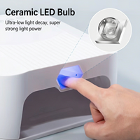 Lampe UV LED 2-en-1 pour ongles 2026, double couche, séchoir à gel pour une main ou une main entière, 4 minuteurs, capteur intelligent, en plastique JS01
