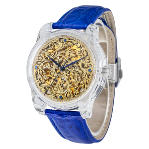 Luxury Sapphire Glass <b>Case</b> New Arrival Men Fashion <b>Watch</b> Hollow Out Gold Dial Automatic Mechanical Skeleton <b>Watches</b> for Men OEM - Product Image 2