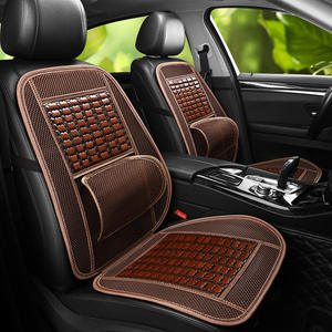 Protector de cubierta de asiento de coche de red de bambú de diseño de lujo, tamaño Universal, Ventilación de refrigeración transpirable, felpa de cuero de madera - Product Image 2