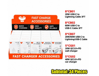 Pengisi Daya Ponsel USB Tipe C PD 20W, Adaptor Daya Pengisian Cepat, Kabel Ponsel, Kotak Karton, Stand Display Counter, Nylon ABS