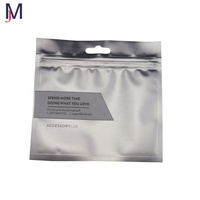 Sac en plastique mylar personnalisé pochette d'emballage refermable pour ligne de données pour chargeur USB et emballage de câble sac de scellage à trois côtés