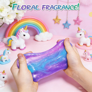 Kit de Slime DIY Unicornio Sin Residuos, Juguete Sensorial Blandito con Arcilla de Secado al Aire - Product Image 2