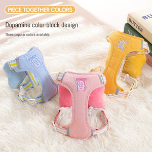 새로운 디자인의 럭셔리 스타일 리본 강아지 하네스 목줄 세트, 여름철 야외 산책을 위한 통기성 좋은 고양이 하네스, 애완동물 하네스 재고 보유 - Product Image 2