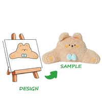 Peluche personnalisée avec design brodé en peluche super douce, doublure en maille de nylon - Fonction couette