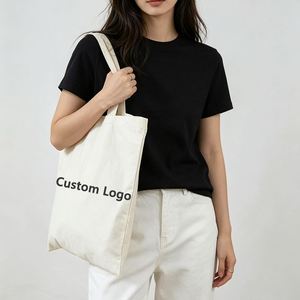 Sac fourre-tout en toile personnalisé avec logo imprimé, sac de shopping réutilisable en coton - Product Image 6