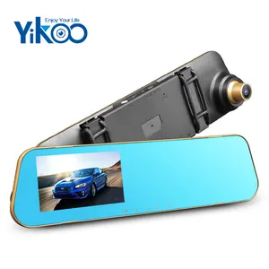 Yikoo Oem Espejo Retrovisor Camara Hd 1080P Groothoek Auto Video Dvr 4.3 Inch Scherm Rear View Car Mirror camera