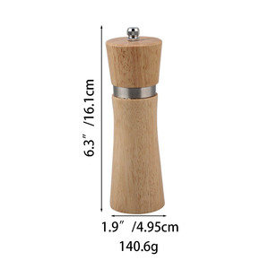 Molinillo de sal y pimienta de madera, molinillo de pimienta de madera - Product Image 6