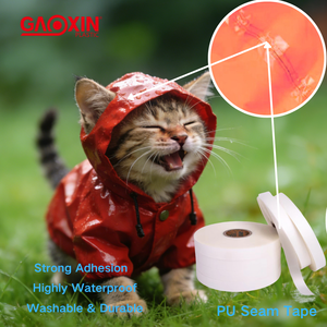 Cinta de sellado de costuras de PU de 2 capas impermeable GAOXIN para ropa impermeable de animales, impermeables, mochilas y tiendas de campaña - Product Image 1