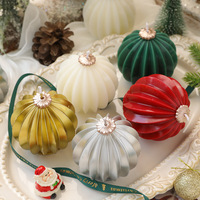 Boules de Noël Artisanales en Gros, Bougies Parfumées en Cire de Soja, Décoration d'Ambiance pour la Maison, Ornements Créatifs, Bougies Aromatiques