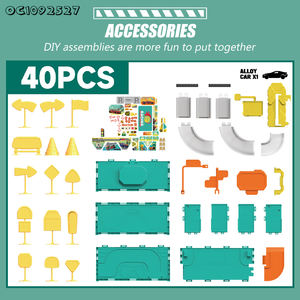 Contenedor de almacenamiento para niños, estacionamiento, coche, garaje, modelo, juguetes con 1 Uds., coche de aleación - Product Image 6