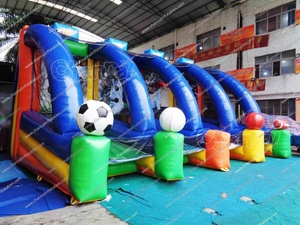 Juegos deportivos hinchables comerciales al aire libre EE. UU. Inflable 4 en 1 Baloncesto Béisbol Fútbol Juegos de fútbol Adultos Juegos de castillo hinchable - Product Image 2