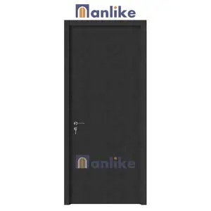 Anlike Guangzhou New Design Panel Outside Invisible Sample Hollow Prehung Pvc Room Black Interior Wpc Door Panel