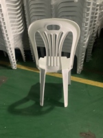 Chaise en plastique monobloc empilable blanche, chaises en plastique d'extérieur pour événements, jardin, mariage, vente en gros
