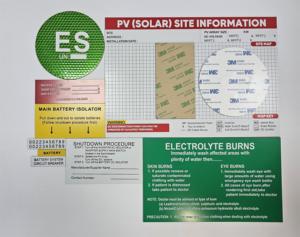 Solar Adhesive ABS Warning Labels: Customized PV System Safety <b>Stickers</b> Laser Engraved Durable for Safety Solar Facility Placard - Product Image 3