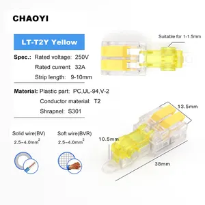 Free Sample Quick Wire Connector Lever Nuts Terminal Household Electric Wiring Crimp Fast Connector 2/3 Pin Wire Joint Connector