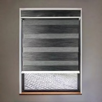 Persianas Zebra Eléctricas Motorizadas, Cortinas Inteligentes para Ventanas con Control Remoto Integrado, Tamaño Personalizado, Compatibles con Alexa y Google, Opacas