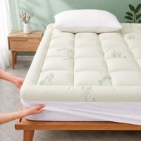 Surmatelas matelassé épais OEKO United States Luxury Bamboo de 2 pouces avec jupe de lit, literie hôtelière en gros