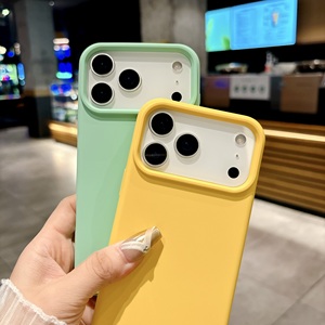 Funda de Silicona Líquida para iPhone 17 16 15 14 Pro Max, Carcasa Antigolpes de Color Caramelo, Suave al Tacto, con Logotipo Personalizado - Product Image 3
