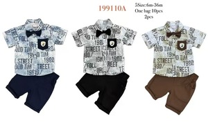 En stock, prix <span class=keywords><strong>de</strong></span> gros, vêtements d'été pour enfants, ensembles en coton imprimé pour garçons, anniversaire, 6-24 mois, ensemble <span class=keywords><strong>de</strong></span> 3 pièces pour garçons - Product Image 4