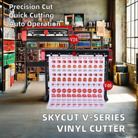 Plotter de corte de vinilo automático de alta precisión V24 V48 V60, nueva condición con posicionamiento de cámara de corte de contorno automático de velocidad rápida