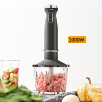 Mélangeur électrique à 6 vitesses 1000W avec 304 lames SUS Mélangeur à main à vitesse variable pour appareils de cuisine ménagers