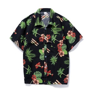 เสื้อเชิ้ตฮาวายสำหรับผู้ชายเสื้อชายหาดพิมพ์ลายกล้วยลำลองเสื้อผ้าแนวสตรีทเสื้อแขนสั้นมีแบรนด์ - Product Image 6