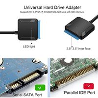 Adaptador SATA a USB 3,0, cable convertidor de disco duro externo para HDD de 2,5 "3,5", SSD con fuente de alimentación