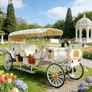 Calèche de mariage électrique royale blanche à 4 roues pour visites touristiques – Vente directe usine - Product Image 1