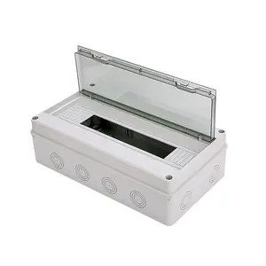IP65Waterproof HT-18-Way OutdoorMCB Switch Panel Mount Distribution Box ABS Plastic Electrical Electronics Instrument Enclosures