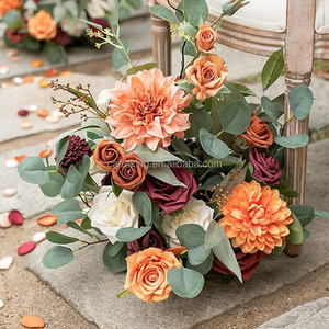 Décoration de <span class=keywords><strong>mariage</strong></span>, fleurs en terre cuite et bordeaux, arche autoportante, fleurs pour table de <span class=keywords><strong>mariage</strong></span>, autres décorations - Product Image 2