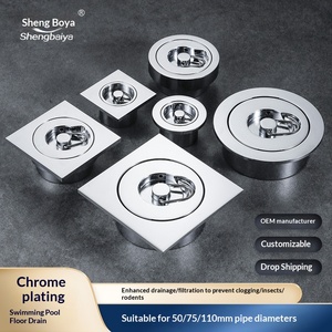 Custom Swimming Pool Floor Drain Copper Anti-Blocking & Anti-Pest for Fish Pool & for <b>Bath</b> DN50/75/110 - Product Image 2