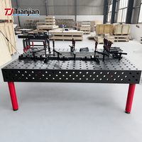 Plateforme de travail de soudage CNC D28 robuste, usinée, avec marquage de l'échelle, fixation flexible, pour atelier et assemblage